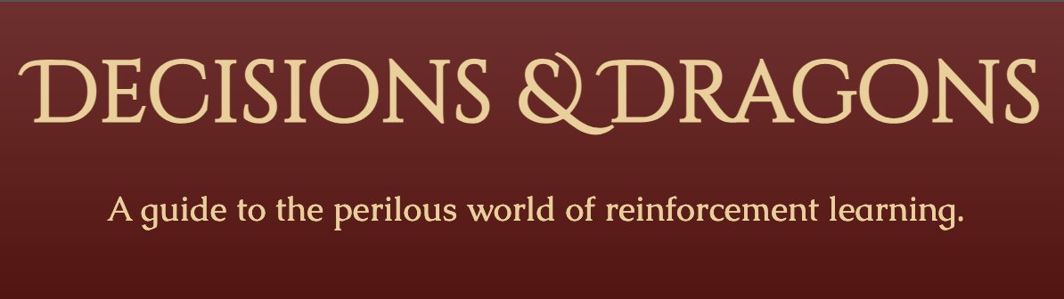 Reinforcement learning in #AI is hard, so I’ve made a website to collect answers I’ve given to common RL questions.

It's named Decisions &amp; Dragons. It’s launching with 8 questions and answers, but I will add to it in the future.

A 🧵to give a preview with the link below.