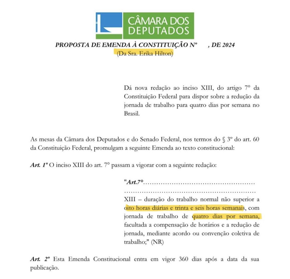 A PEC DO PSOL DA PROIBIÇÃO DA JORNADA DE TRABALHO 6x1 TEM A INTENÇÃO DE QUEBRAR O BRASIL

Essa PEC põe em discussão a jornada de trabalho e está sendo pressionada pelo movimento VAT (Vida Além do Trabalho). 

Essa proposta pode parecer excelente, mas a verdade é diferente da