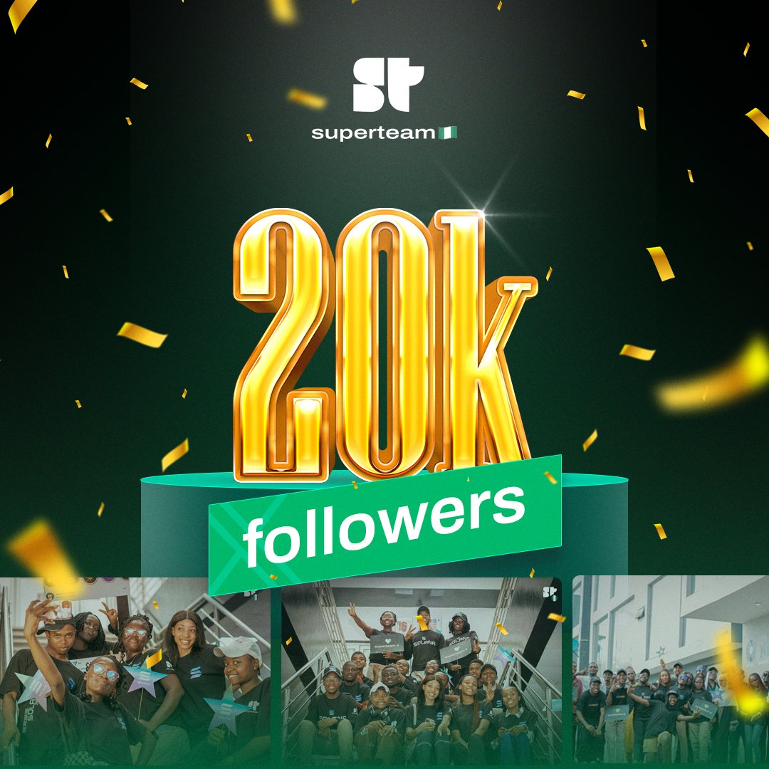 favison_o's tweet image. Shout out to 20K family on X ๐๐ฅโจ๏ธ
There's no @SuperteamNG without you guys. ๐๐งก๐ซถ
To those just joining the family, y'all are welcome.
sit back and relax. Loads of amazing stuff coming from us.