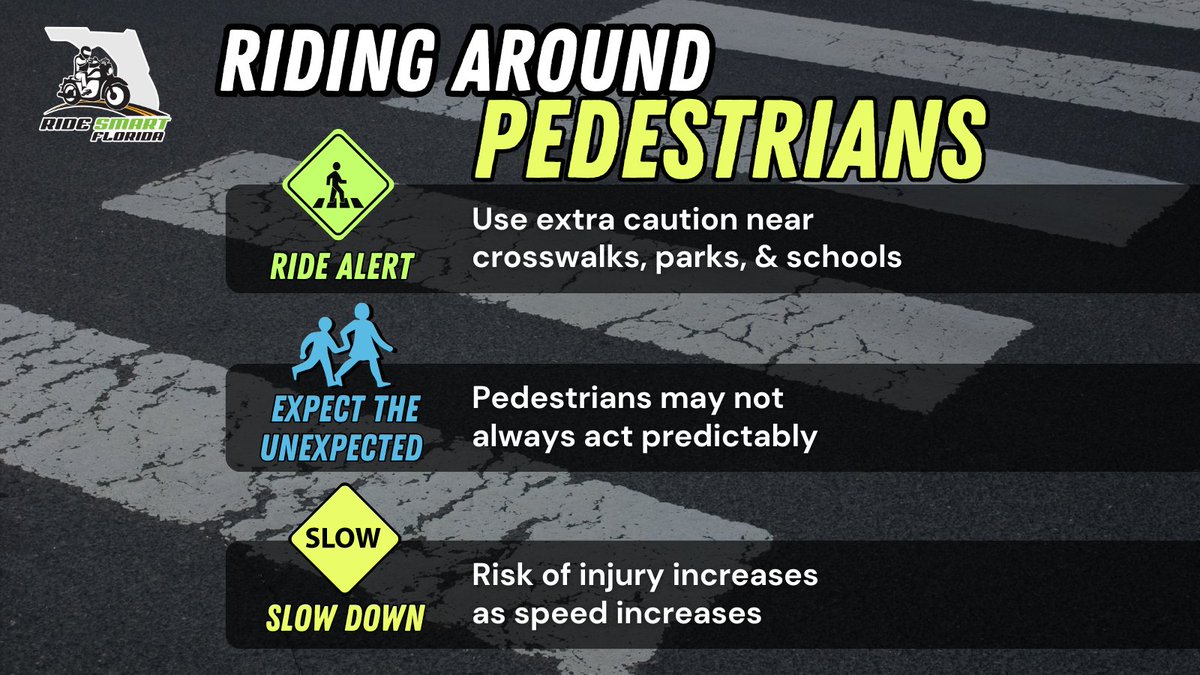 RideSmartFL's tweet image. Safe speeds save lives. Let’s ride with our neighbors in mind. #RideSmartFL