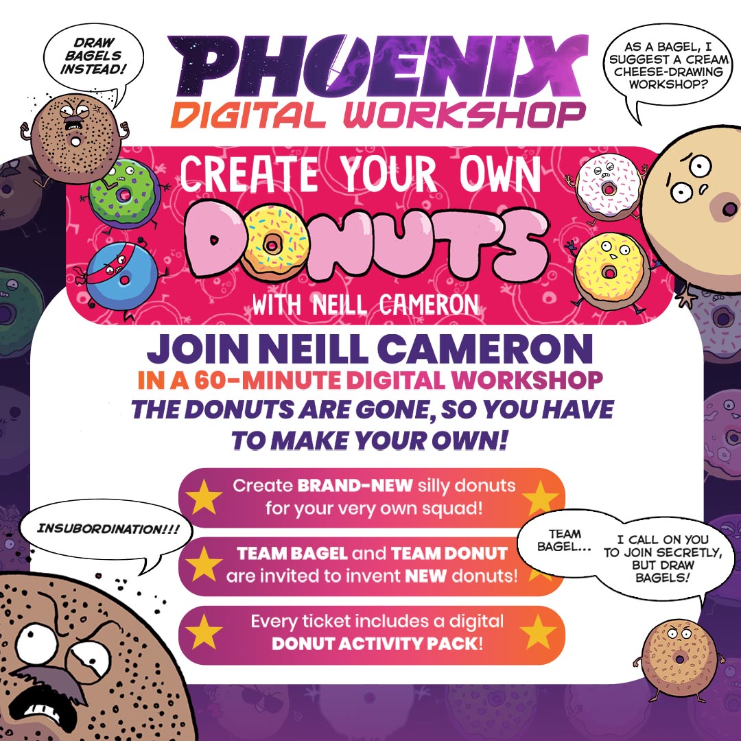 🍩Join Neill Cameron for a sugar-rush of creativity as you learn how to create your own Donut on Saturday 23rd November🍩

Don’t worry if you can’t join live, all ticket holders will be sent a recording on the workshop to watch after!

🎟️Link: eventbrite.co.uk/e/create-your-…