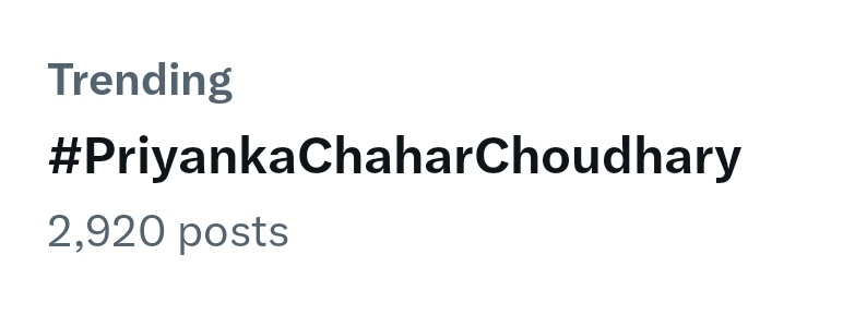 Queen is trending. 

#PriyAnkit 
#PriyankaChaharChoudhary