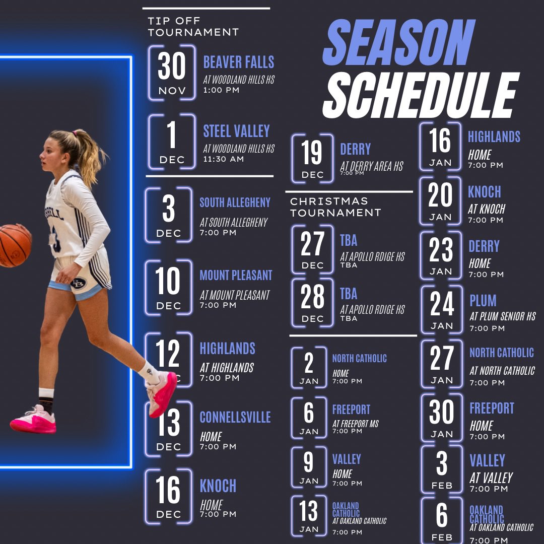 Our ‘24-‘25 Season Schedule‼️