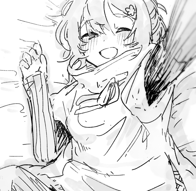 とりいそぎ 花●み●びの香水を嗅ぎながら描いた花●み●びです
鼻先に押し付ける様な甘ったるさのくせに邪気ゼロの子供みたいな距離感のままで気がおかしくなりそうや 