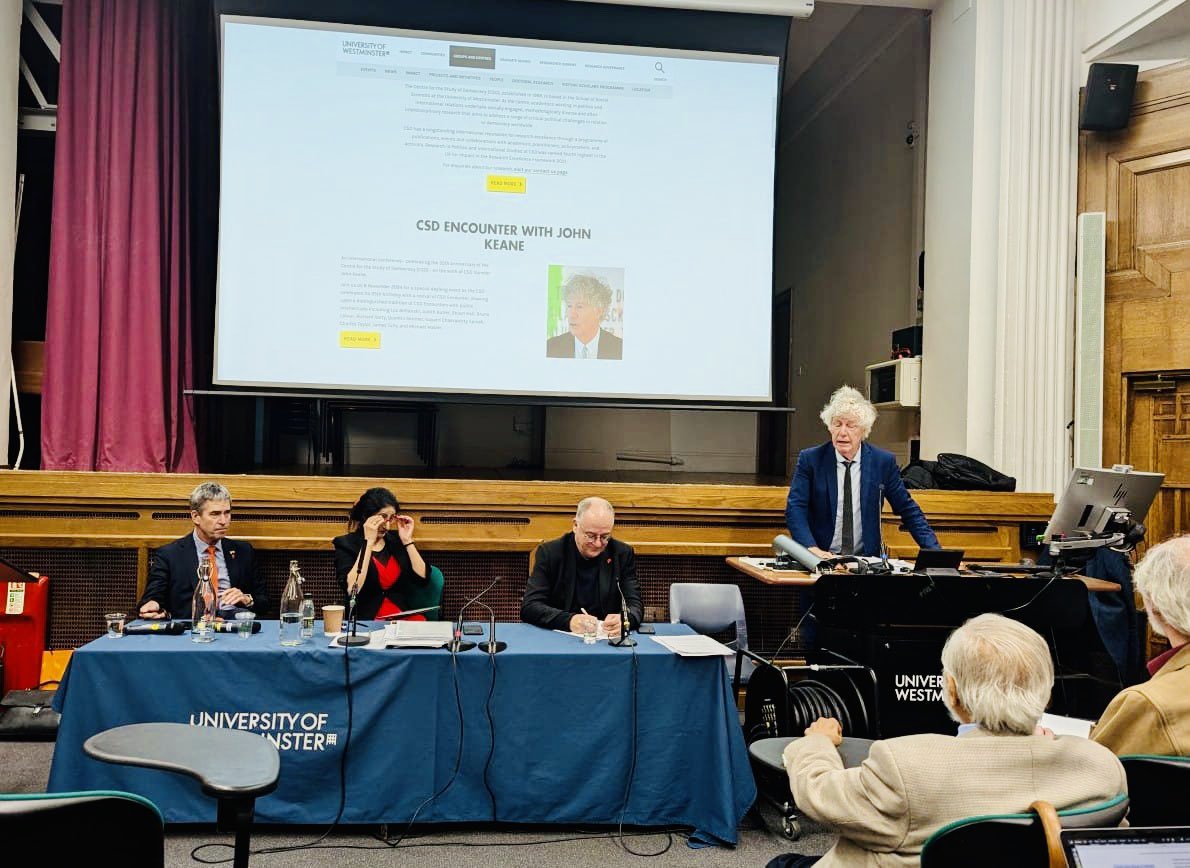 Intro, welcome remarks &amp; visions for a future of CSD by <a href="/NitashaKaul/">Professor Nitasha Kaul, PhD</a> and VC @peter_bonfield, followed by keynote from <a href="/jkeaneSDN/">John Keane</a> (scintillating &amp; indefatigable despite responding to all afternoon panels!) on China’s galaxy empire, response by <a href="/Bkerrychina/">Kerry Brown</a> &amp; Q&amp;A afterwards.