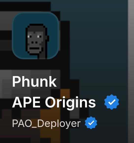 PhunkAPEorigins's tweet photo. Blue checkmark is blue 😌

#pao pao https://t.co/T3HZsvHnQD