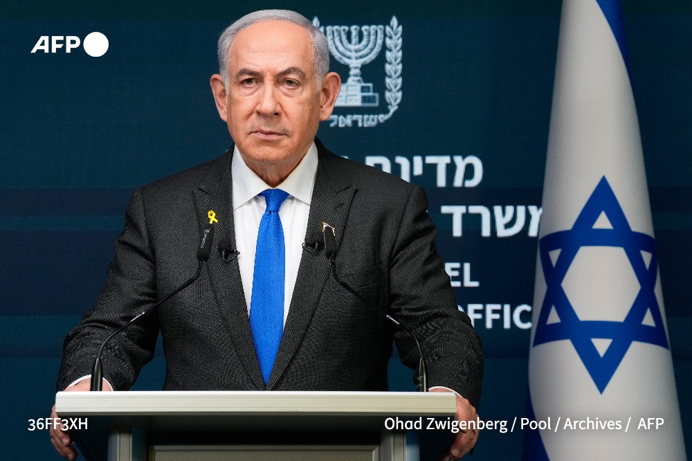 afpfr's tweet photo. Benjamin Netanyahu reconnait avoir donné son feu vert à l'attaque des bipeurs contre le Hezbollah libanais, selon le porte-parole du gouvernement israélien #AFP https://t.co/FIcyAi60dE