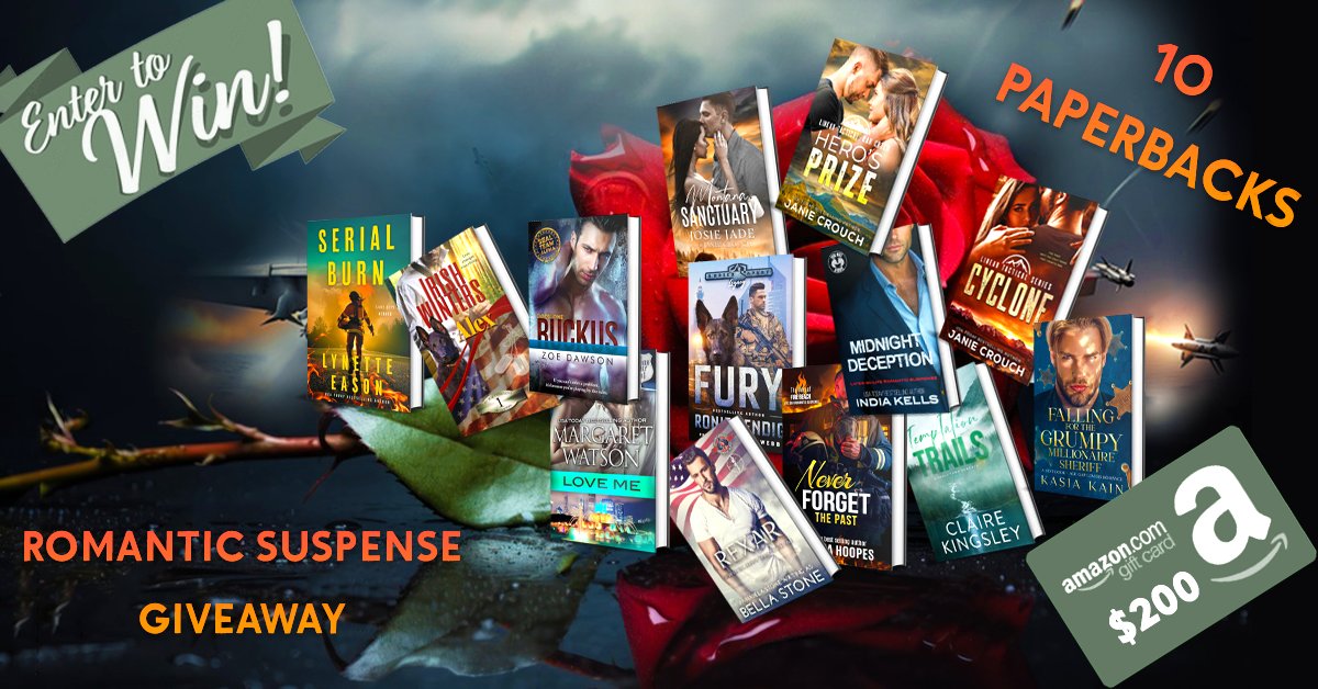 book_throne's tweet photo. 📣📚​💞ROMANTIC SUSPENSE✅ ​💞🔥
⚡️Love a blend of Romance and Suspense? You're invited to enter our Giveaway. Winner will receive❤️10 Paperbacks + a $200 Amazon Gift Card)❤️
https://t.co/5fAJbwsX3a
#bookthrone #romanticsuspense #Romantic #romance #romancebooks #romancereader https://t.co/EcdXaFQbFs