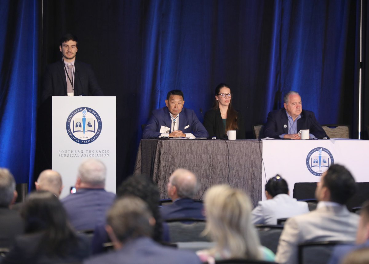 HHahamyan's tweet photo. Honored to present on publication trends in the integrated thoracic surgery residency match at @OfficialSTSA to a group of renowned CT surgeons (definitely not nervous). Also, got to first hear about the transhiatal esophagectomy from Dr. Orringer who pioneered the procedure. https://t.co/W5AWgjIUgY