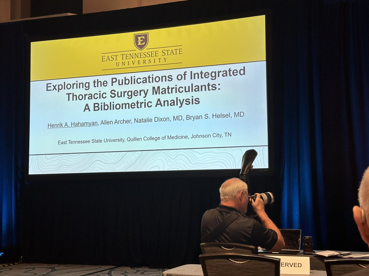 HHahamyan's tweet photo. Honored to present on publication trends in the integrated thoracic surgery residency match at @OfficialSTSA to a group of renowned CT surgeons (definitely not nervous). Also, got to first hear about the transhiatal esophagectomy from Dr. Orringer who pioneered the procedure. https://t.co/W5AWgjIUgY