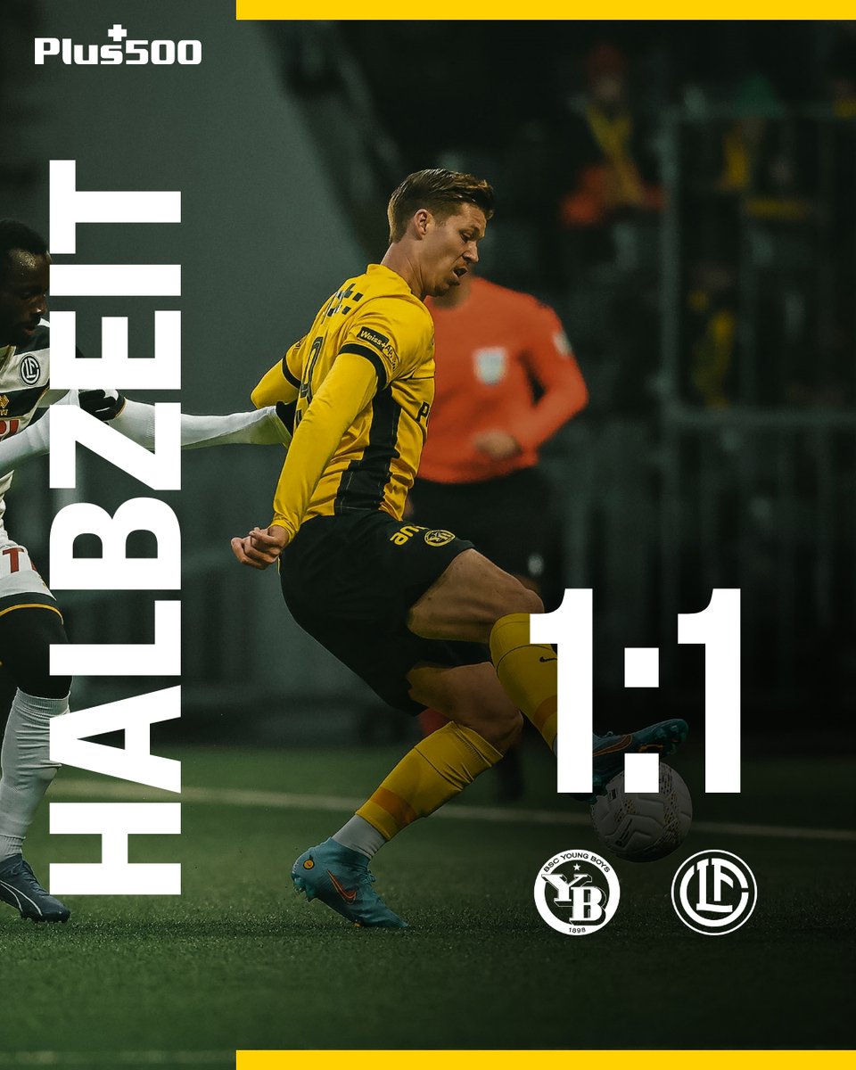 BSC_YB's tweet photo. 1:1 nach der ersten Halbzeit

#bscyb #ybforever #yblug https://t.co/NnzbdaOGsX
