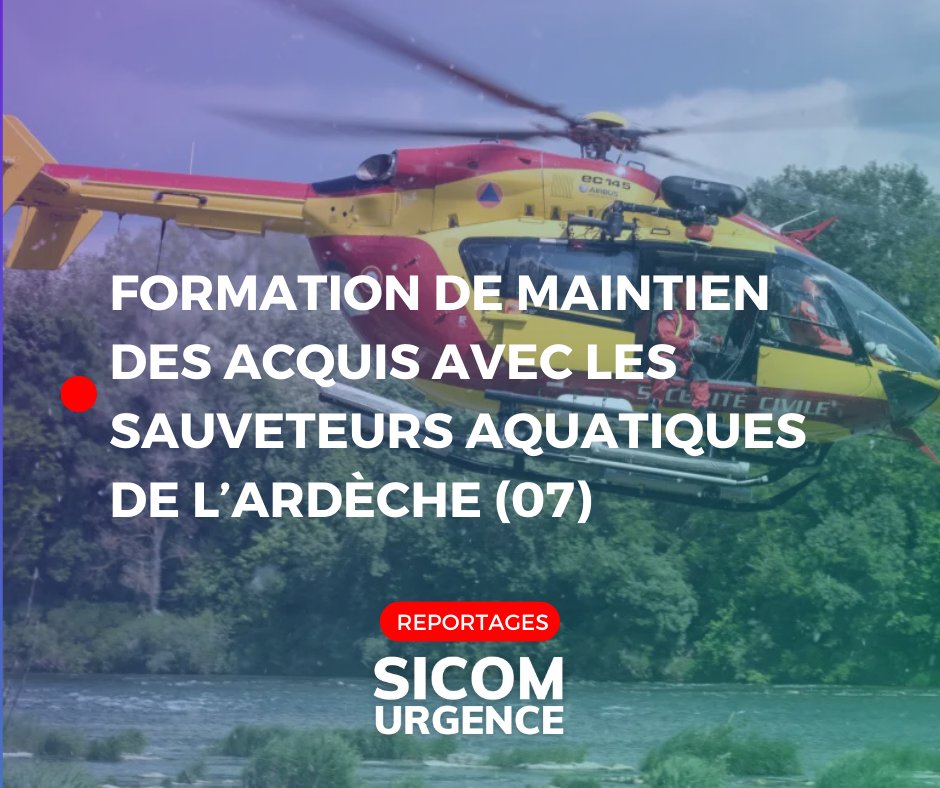 🔁[#𝐑𝐄𝐏𝐋𝐀𝐘] - Le 03 mai 2022, une partie de l’équipe SAV (Sauveteurs Aquatiques) du SDIS de l’Ardèche a suivi une formation de maintien des acquis (FMA) sur la commune de Bourg Saint Andéol.

Revoir notre reportage ➡️ sicom-urgence.fr/formation-de-m…
📸| Loïc NIEUWENSTEED