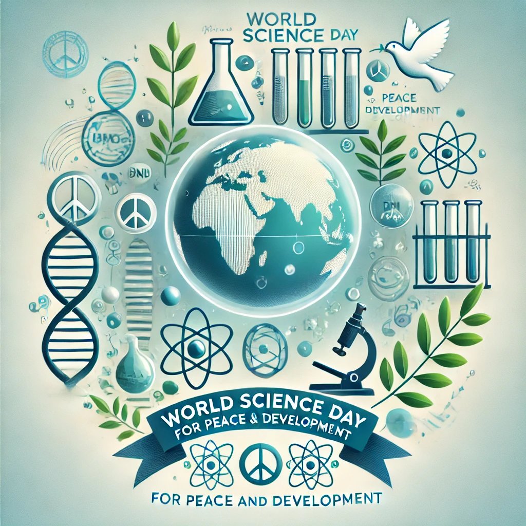 RealScienceEdu's tweet image. Η 10η Νοεμβρίου τιμά τον ρόλο της επιστήμης στην προώθηση της ειρήνης και της βιώσιμης ανάπτυξης. Με τη γνώση και την καινοτομία, χτίζουμε έναν δίκαιο και ισότιμο κόσμο για όλους. Ας θυμηθούμε σήμερα τη δύναμη της επιστήμης να ενώνει ανθρώπους για ένα καλύτερο μέλλον.