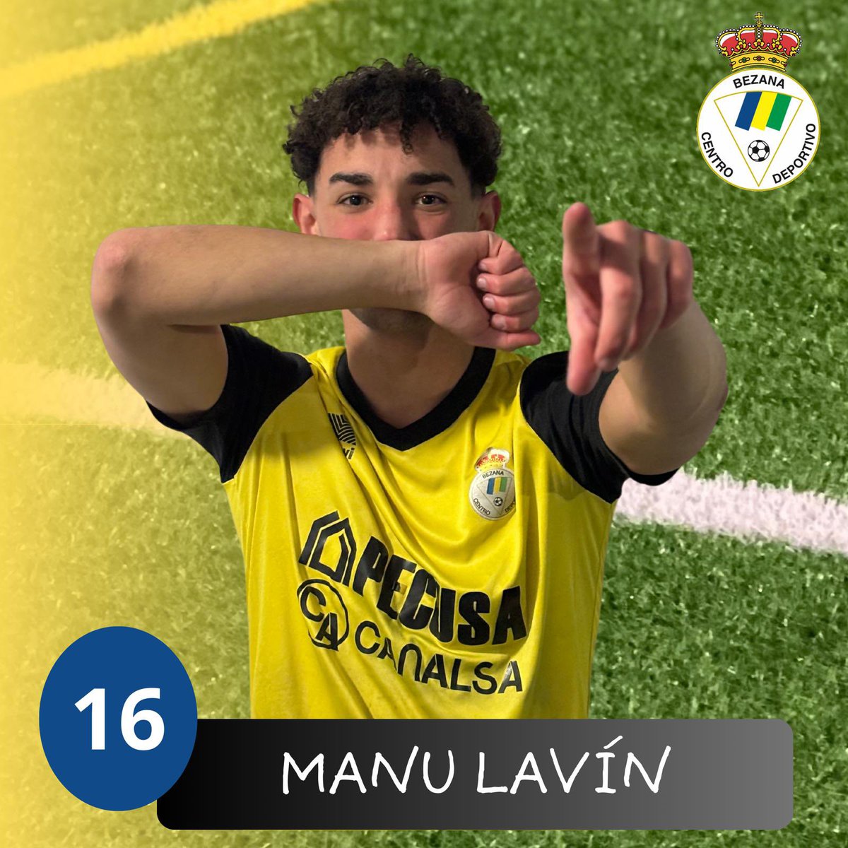Goooolllll del CD Bezana. 

Asistencia de Pablo Goñi y Manu Lavin consigue conectar con la portería. 

Min 12 de encuentro. 

#VamosBezana💛🖤💛🖤