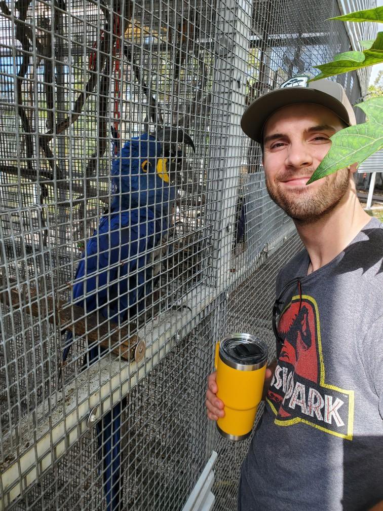 TravisMCarter's tweet photo. Saturdays are for the… birds! I made a few feathered friends while volunteering at the Florida Bird Sanctuary. The resident cat—informally titled as the “Sentinel of Squawk”—was given some love as well. 

Consider supporting!

https://t.co/5BNVn53fB5 https://t.co/NxvdkSzRUd