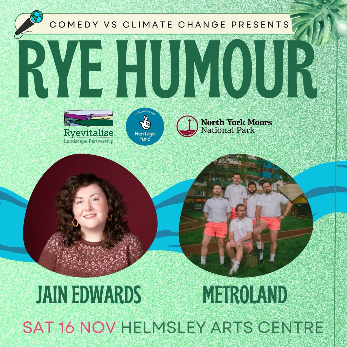 It’s time to reveal more acts for Rye Humour! Joining our headliner Paddy Young are the wonderful Jain Edwards and Metroland 🌱🌍  

Tickets are £7.50 full price, or £5 for those aged 18-30, and are available through the link in our bio. See you there! 🌿
