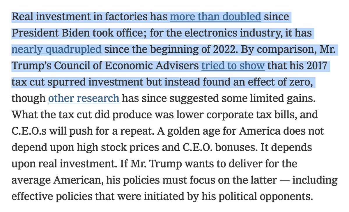 SchaffersWorld's tweet photo. @oren_cass Your segment was crap. American workers will be more productive than illegals? OK. Biden only did alt energy? Really? Remember the Chips Act? Did you forget  Your NYT editorial from yesterday? https://t.co/K7unJ5IbqT