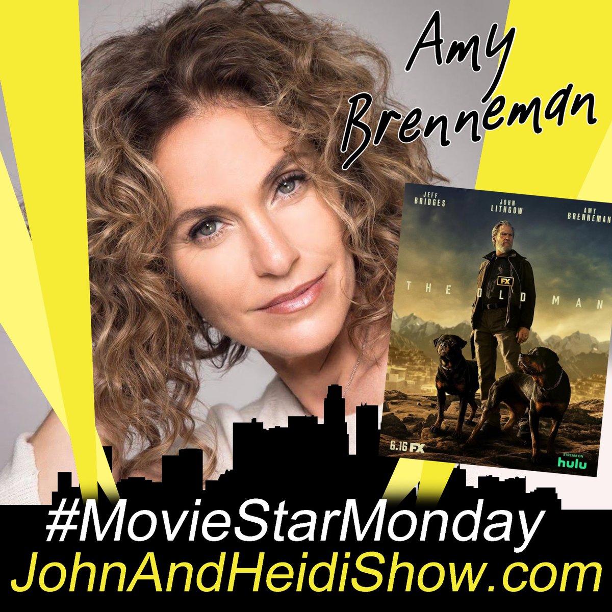 This #MovieStarMonday we visit with Amy Brenneman (Casper, Fear, Daylight, Heat, Friends and Neighbors, Judging Amy) We will visit about her new drama series The Old Man. Season 2 is now on FX each Thursday at 10pm. Also on HULU. 

YouTube:   zurl.co/egM2