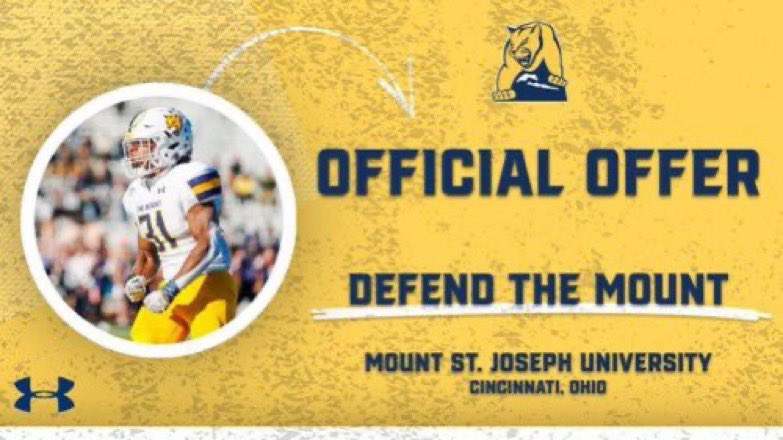 After a great call with <a href="/Nate_D11/">Coach Dean</a> I am blessed to receive my 2nd offer from <a href="/MSJ_FB/">Mount St. Joseph Football</a> #AGTG