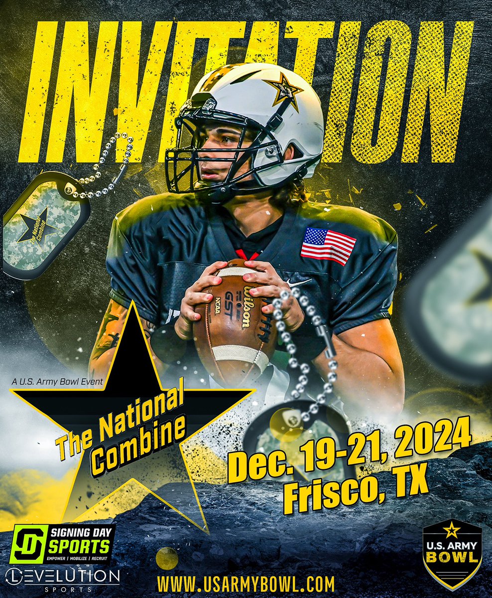 Proud to receive my official invitation letter to #TheNationalCombine at the <a href="/USArmyBowl/">Military Appreciation Bowl Week</a>. Thank you <a href="/CustaviousP/">Custavious Patterson</a>. <a href="/coachdtwhite/">Derek White</a> <a href="/coachBuckhalter/">Christopher Buckhalter</a> <a href="/CoachJeanSG/">Coach Jean / Maroons AC Academy</a> <a href="/theqbmovement/">Myles Quinn Gibbon</a> <a href="/f1rstteam_mtl/">F1RST TEAM PERFORMANCE</a> <a href="/jay_agenor/">Jean R. Agenor (Jay) 🇭🇹 🇨🇦</a>. Blessed🙏