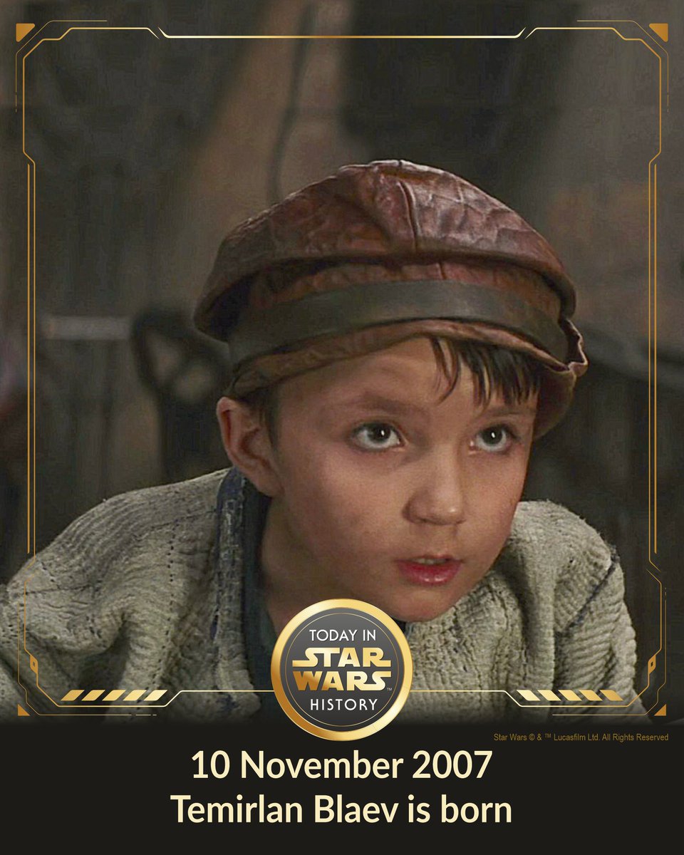 10 November 2007 #TodayinStarWarsHistory  Happy 17th birthday, broom boy! #TemiriBlagg #StableBoy #TheLastJedi #TemirlanBlaev