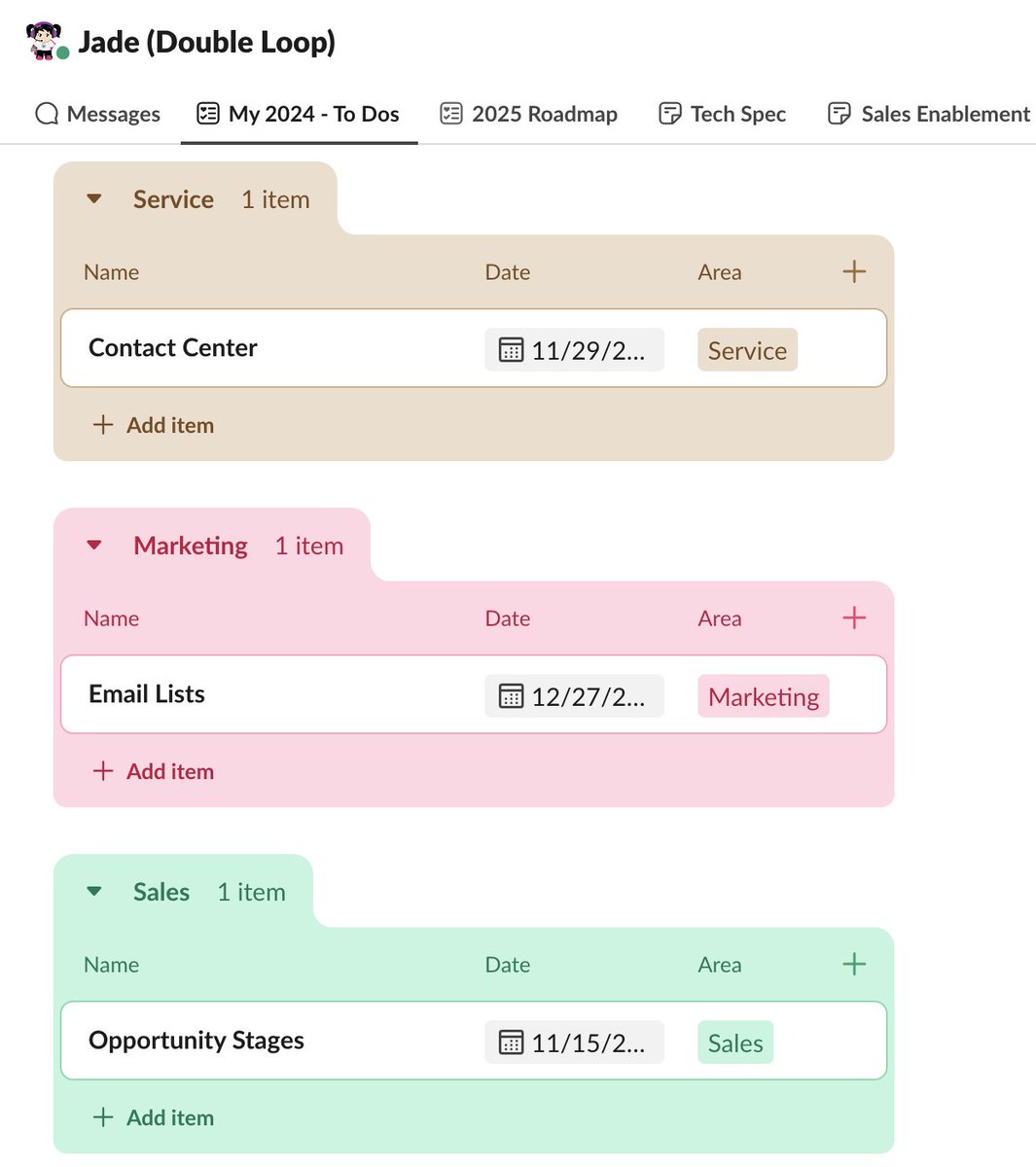 🛎 #SlackLists are my new favorite thing 🛎
Has a similar feel to #Notion.

Manage your projects, tasks, roadmap, and all the things you need to track. 

To get started: lnkd.in/eJUNw2wP

Join the #Boston <a href="/SlackHQ/">Slack</a> Community!
slackcommunity.com

#salesforce