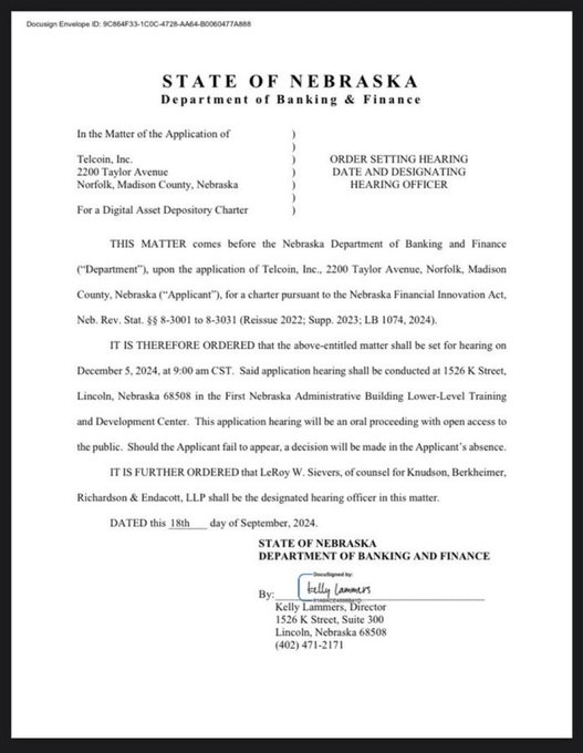 lifecoachmanu's tweet photo. ‼️ IMPORTANT ‼️
Telcoin bank decision less than 4 weeks away
➡️⏱️ December 5th
$TEL #Telfam #Telcoin #Fintech #bank #stateofnebraska https://t.co/S2HbvzL4Hz
