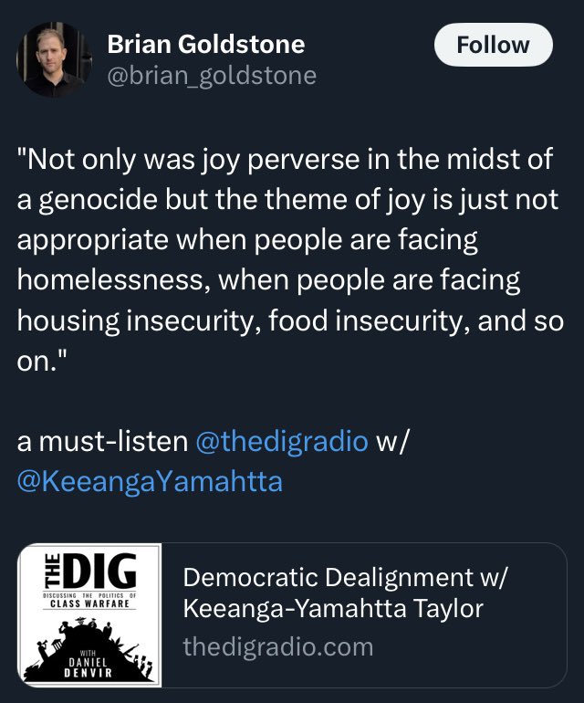 It’s clear liberals need a new vision and a new way forward. It should also be absolutely clear this is not the way forward. Trumpism offers fascist joy that aligns with its rhetoric and politics. Liberal joy is repulsive because it doesn’t align with a real political alternative