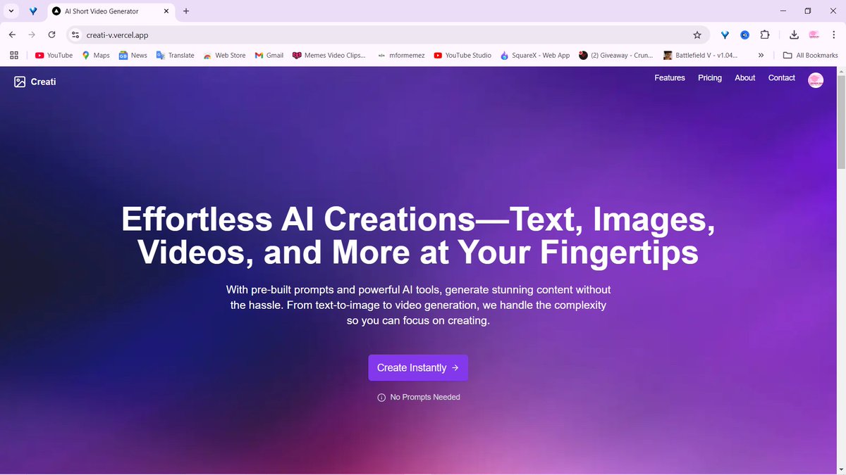 rahuldotsol's tweet image. Hey everyone! I&apos;m excited to share my project with you
Effortless AI Creations—Text, Images, Videos, and Voice at Your Fingertips #startup #NextLevelAI #AIphoto #aivideocreation #ai @kirat_tw 

creati-v.vercel.app