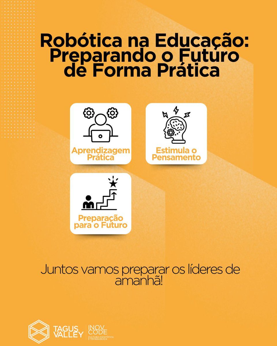 Tagusvalley_PT's tweet image. 🤖✨ Robótica na Educação: Preparando o Futuro de Forma Prática ✨🤖

🔗 Juntos vamos preparar os líderes de amanhã! Partilhe como a robótica e a IA estão a impactar a sua vida ou sua área de atuação nos comentários! 👇
.
.
.
.
.

#TAGUSVALLEY #abrantes #mediotejo #inovcode