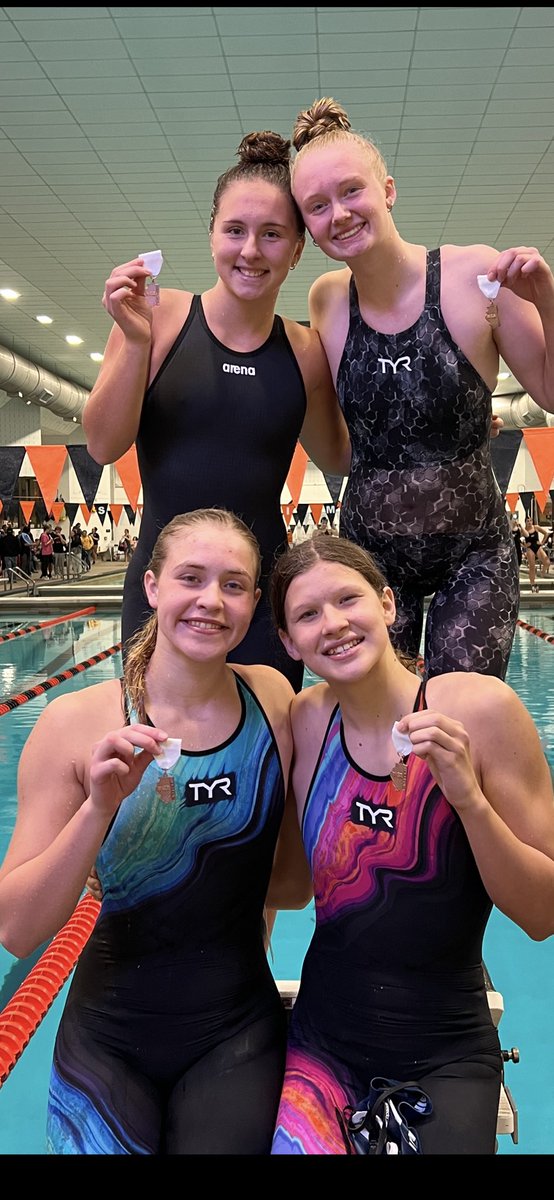 goDCHSathletics's tweet photo. Congrats to the D300 Swim Team! Heading to IHSA State are Rachel Johnson (200 freestyle), Maggie Nowak (100 butterfly), 200 Medley relay team of Johnson, Nowak, Kaitlyn Tomaszewski &amp; Elaina Niemi &amp; the 400 freestyle relay team of Carly Pierzchalski, Niemi, Nowak &amp; Johnson. https://t.co/OtYyCgbIHV