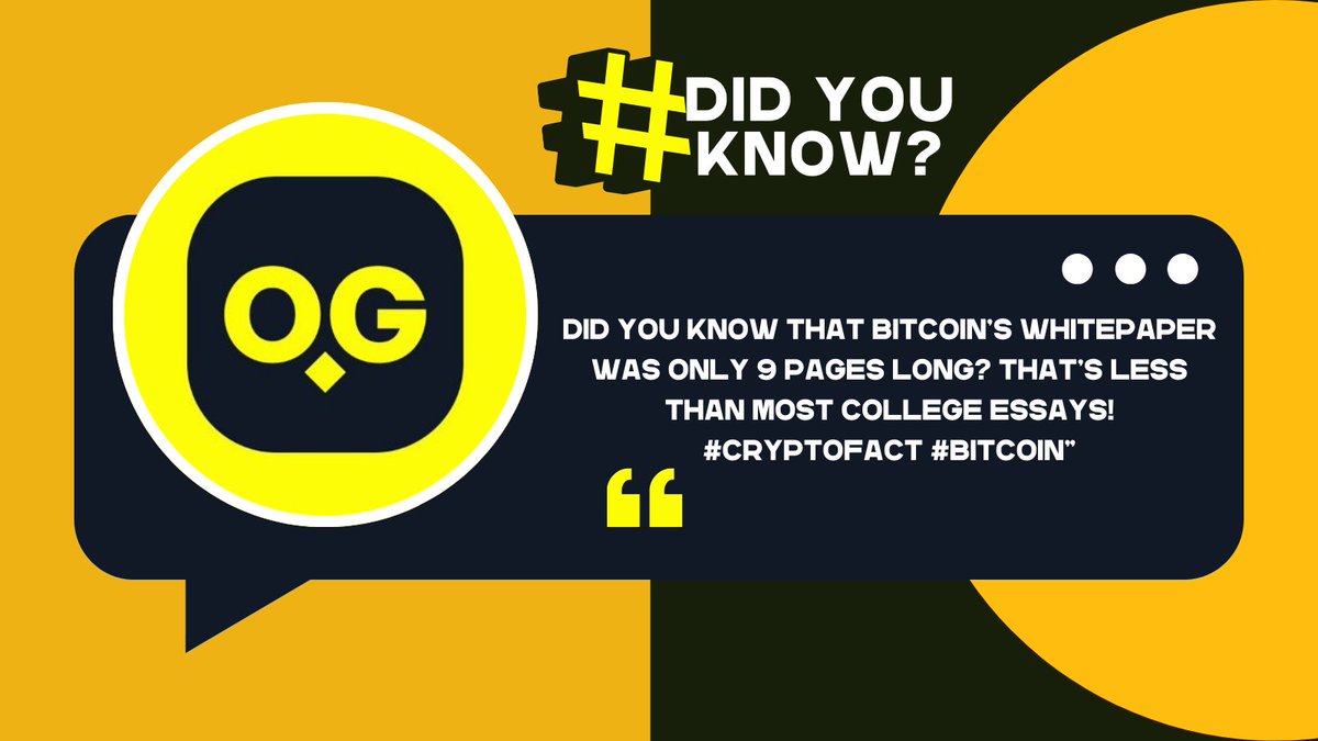 TheOwlGame's tweet image. #cryptofact Can you imagine creating a global financial system in just 9 pages? #Bitcoin #Whitepaper #Crypto