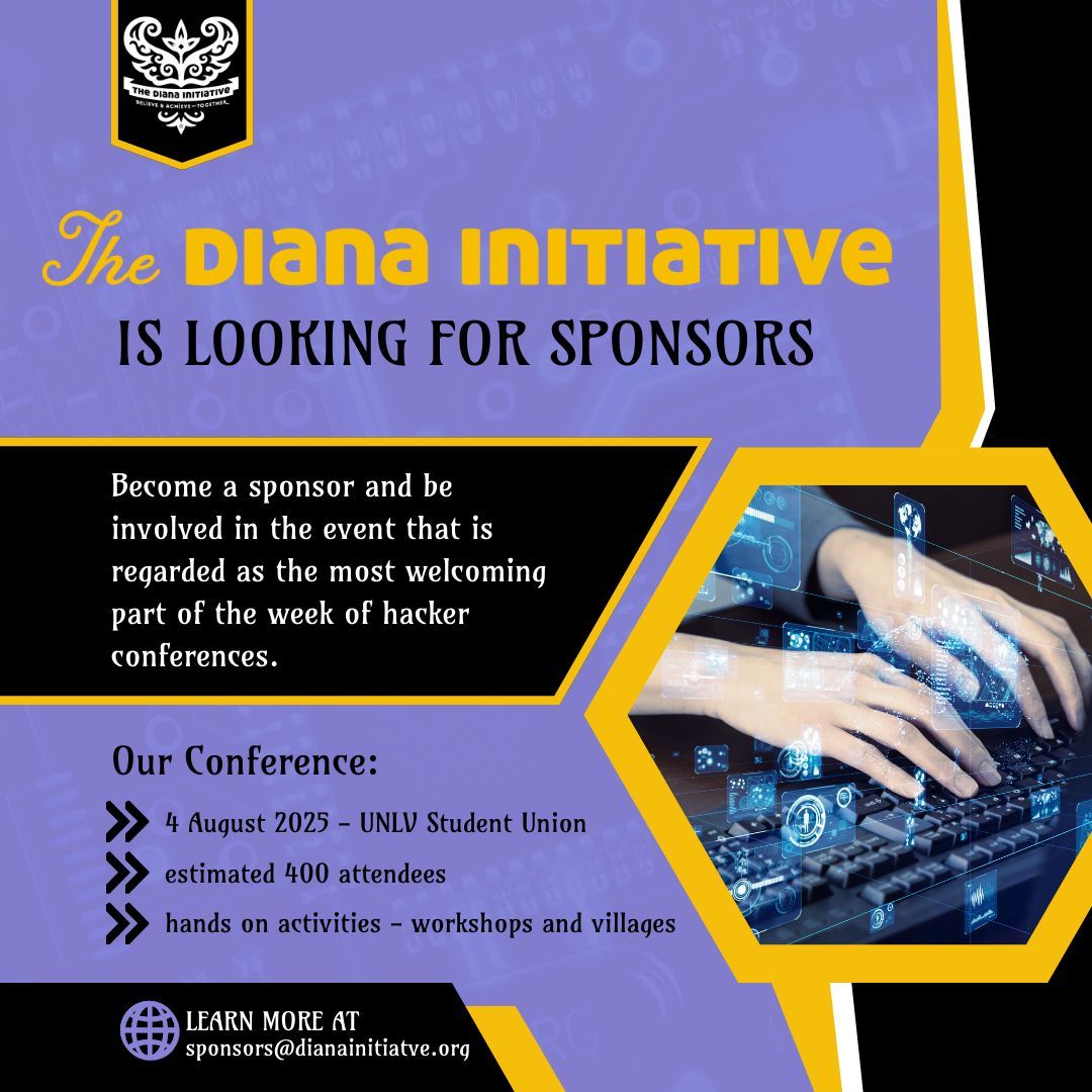 The Diana Initiative (@dianainitiative) on Twitter photo Want to have your pick of sponsorship opportunities for #TDI2025? Contact sponsors@dianainitiative.org now!
buff.ly/48BfDWD Want to have your pick of sponsorship opportunities for #TDI2025? Contact sponsors@dianainitiative.org now!
buff.ly/48BfDWD