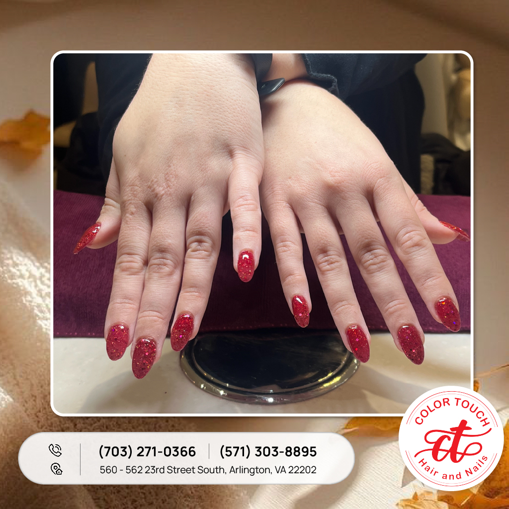 colortouch_VA's tweet image. Sparkle into fall with our red glitter nails! 🍂✨ A perfect mix of festive and fabulous to add some shine to your autumn look!
#colortouch #nailspa #nailsalon #haircare #manicure #pedicure #arlington #fashion #hairgoals #nail #nailpro #beauty #nailsdesign #haircolor