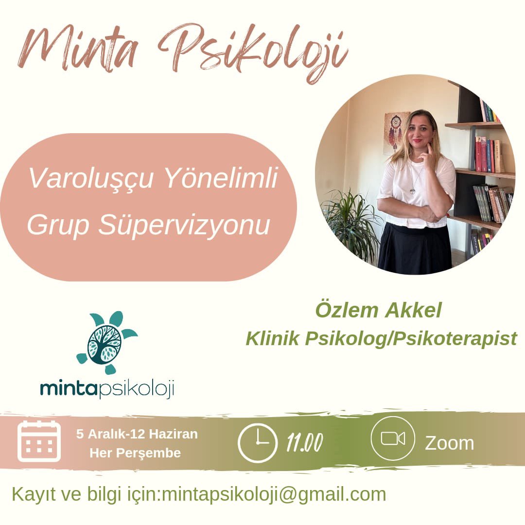 ozlemakkel's tweet photo. Ruh sağlığı alanında çalışanlara yönelik açtığım grup süpervizyonu için mintapsikoloji@gmail.com a yazabilirsiniz. https://t.co/NkdvnQLqaC