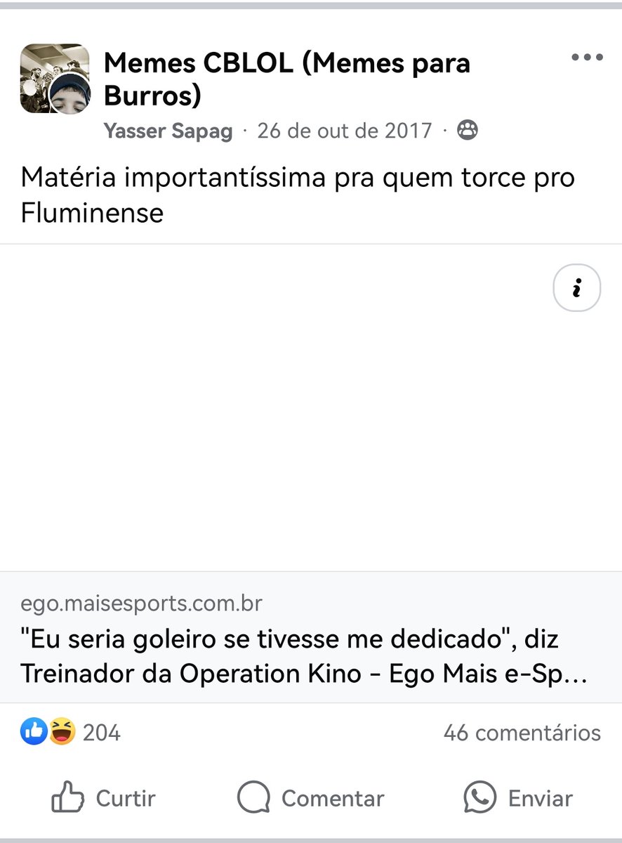 Eduardoblara's tweet photo. Que saudades que eu tenho da época da memes cblol, onde o ápice da criação de conteúdo do cenário envolvia coisas tipo A EGO MAIS ESPORTS https://t.co/crbPA5EQVV