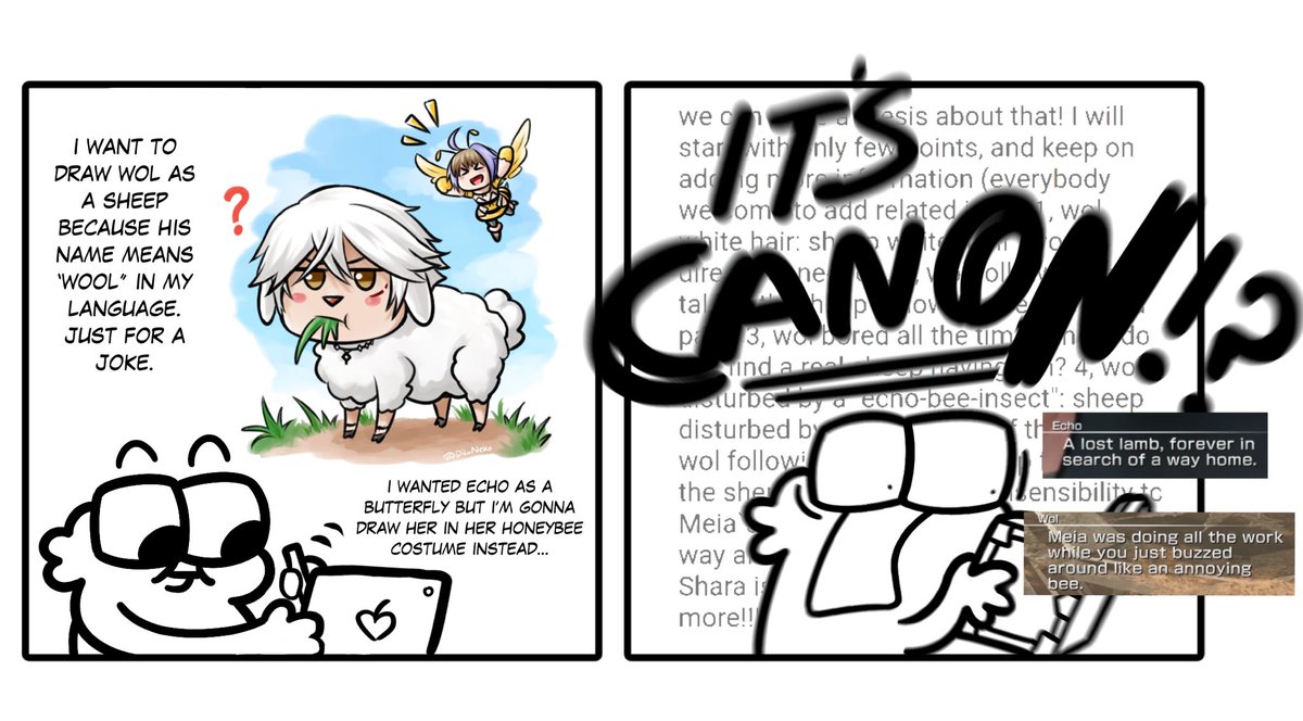 DilaNeko's tweet photo. I drew something for a joke and it turned out it’s canon in the game and someone also wrote a theory about it on reddit 😅
#MobiusFF #MobiusFinalFantasy #メビウスFF https://t.co/33PNBMAooK