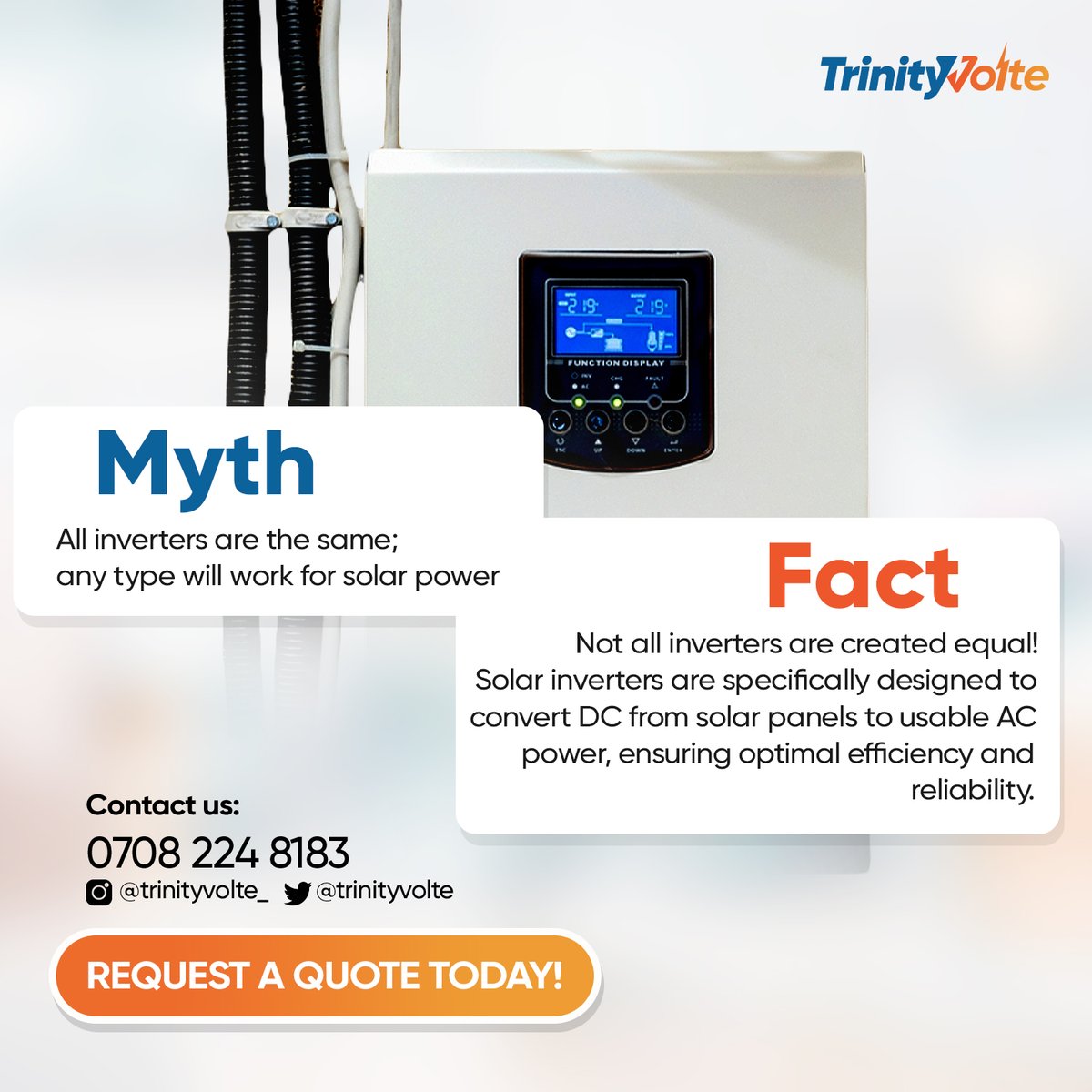 trinityvolte's tweet photo. Choosing the right inverter is key to efficiency.

Let us help you get started with your solar solution.
____
07082248183
trinityvolte@gmail.com

Chelsea The Equatorial Guinea Manchester United Ugarte Grammy Wizkid Zirkzee #BaltasarEngonga #SundayService https://t.co/pWKP5iWzDB