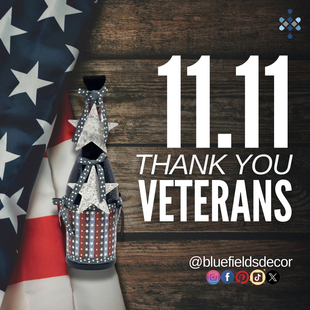 BluefieldsDecor's tweet image. Today, we honor the courage, sacrifice, and dedication of our veterans. Thank you for your service and for protecting our freedoms. 🇺🇸 From all of us at Bluefields Decor, we are forever grateful. #VeteransDay #ThankYouVeterans #BluefieldsDecor