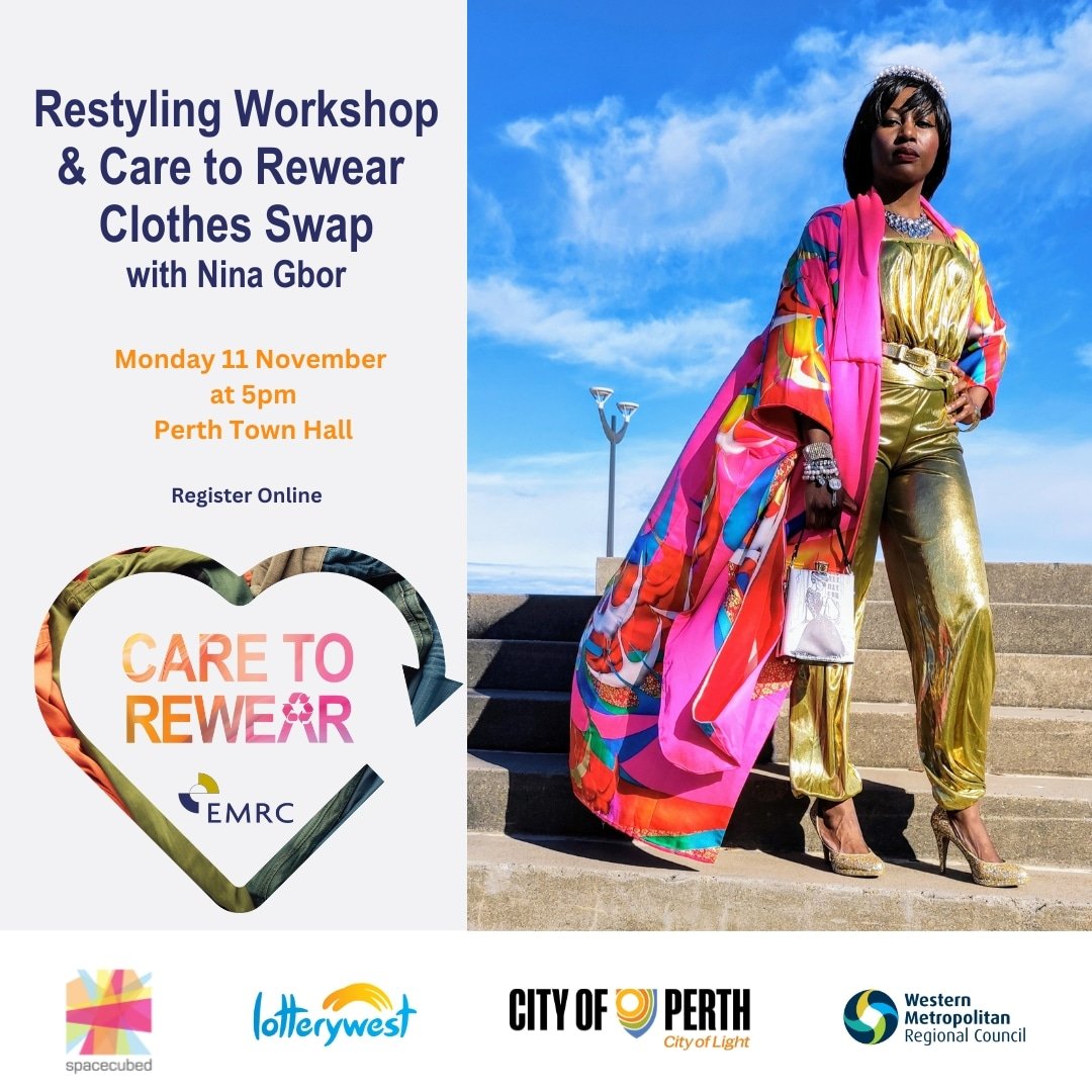 Nina Gbor (@ninagbor) on Twitter photo In <a href="/CityofPerth/">City of Perth</a> today for a conversation with Perth's textile industry stakehokders on how we can create a holistic circular textiles industry in Australia.
Followed by a Restyling Workshop and Clothes Swap.
4pm, Perth Town Hall
visitperth.com/events/restyli⦠In <a href="/CityofPerth/">City of Perth</a> today for a conversation with Perth's textile industry stakehokders on how we can create a holistic circular textiles industry in Australia.
Followed by a Restyling Workshop and Clothes Swap.
4pm, Perth Town Hall
visitperth.com/events/restyliā¦