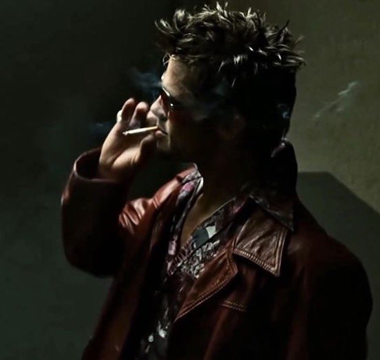 brad pitt in fight club, (1999)