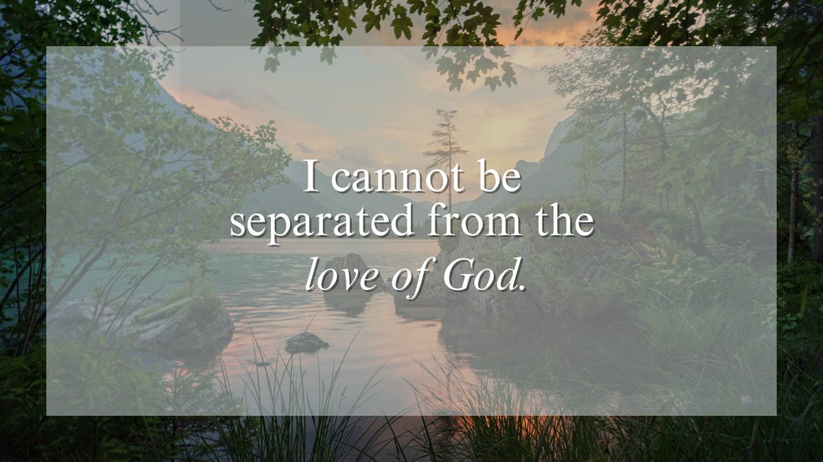 SanJoseCofCJax's tweet photo. ...nothing can separate you from the love of God..
Romans 8:35-39
#TrueIdentity #IAmSecure #WhoIAmInChrist #CannotBeSeparatedFromLoveOfGod #SanJoseChurchOfChrist https://t.co/8RnuwzREgG