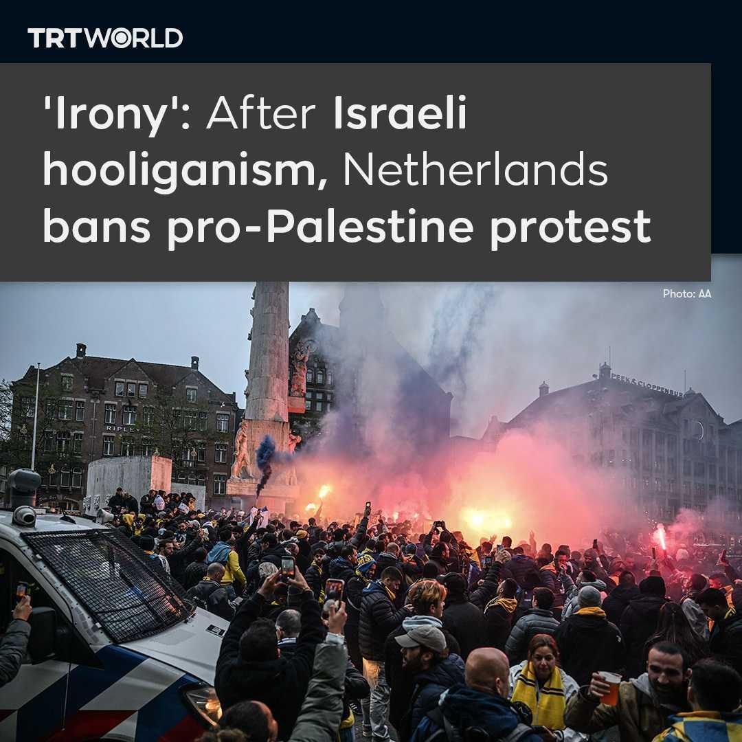 Dutch police cracked down on a group of pro-Palestinian demonstrators in central Amsterdam following a court order banning the protests, according to reports
🔗 trt.world/v8j5