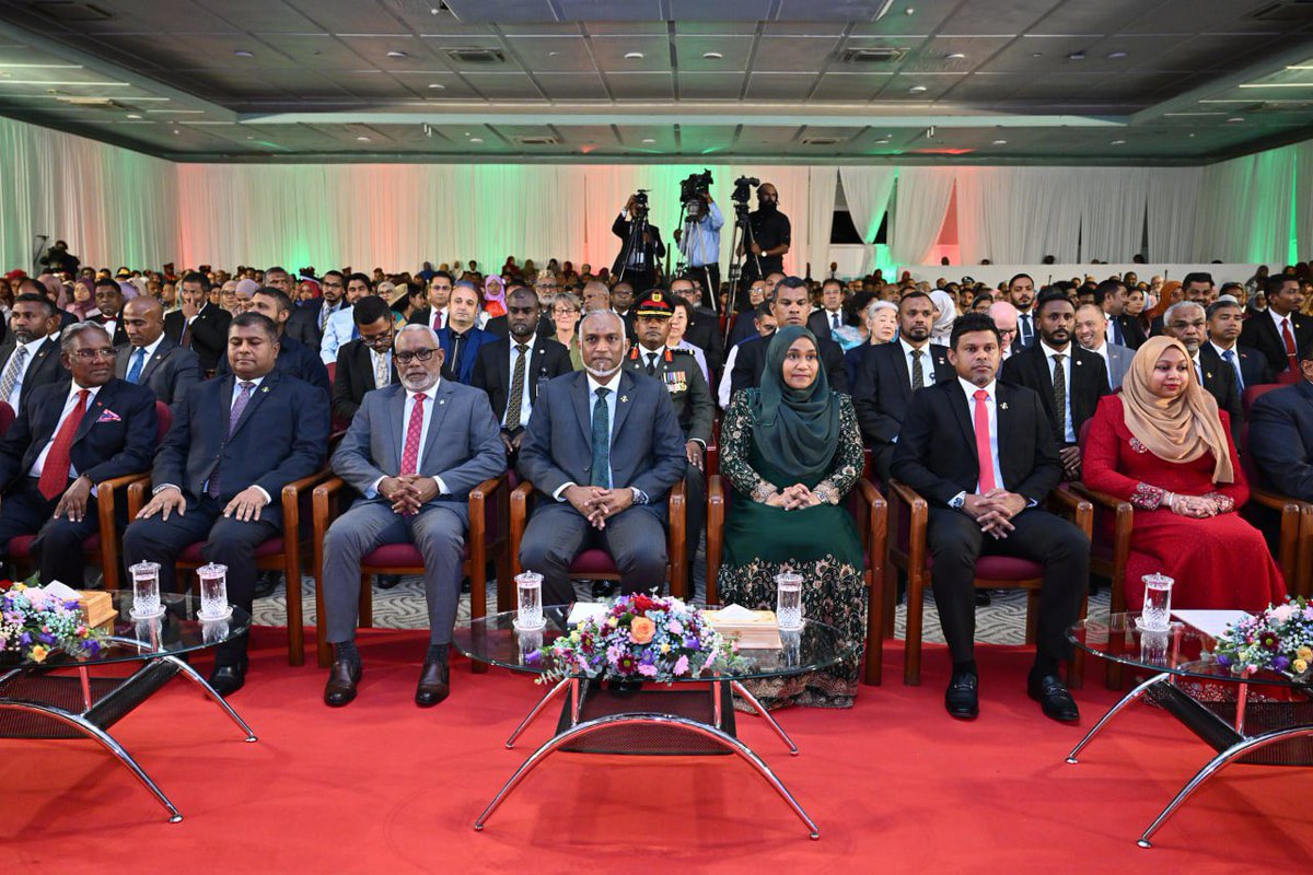 RaeesMuizzu (@raees_muizzu) on Twitter photo President Dr <a href="/MMuizzu/">Dr Mohamed Muizzu</a> and First Lady Madam Sajidha Mohamed attended the official ceremony to commemorate Republic Day in the Maldives. President Dr <a href="/MMuizzu/">Dr Mohamed Muizzu</a> and First Lady Madam Sajidha Mohamed attended the official ceremony to commemorate Republic Day in the Maldives.