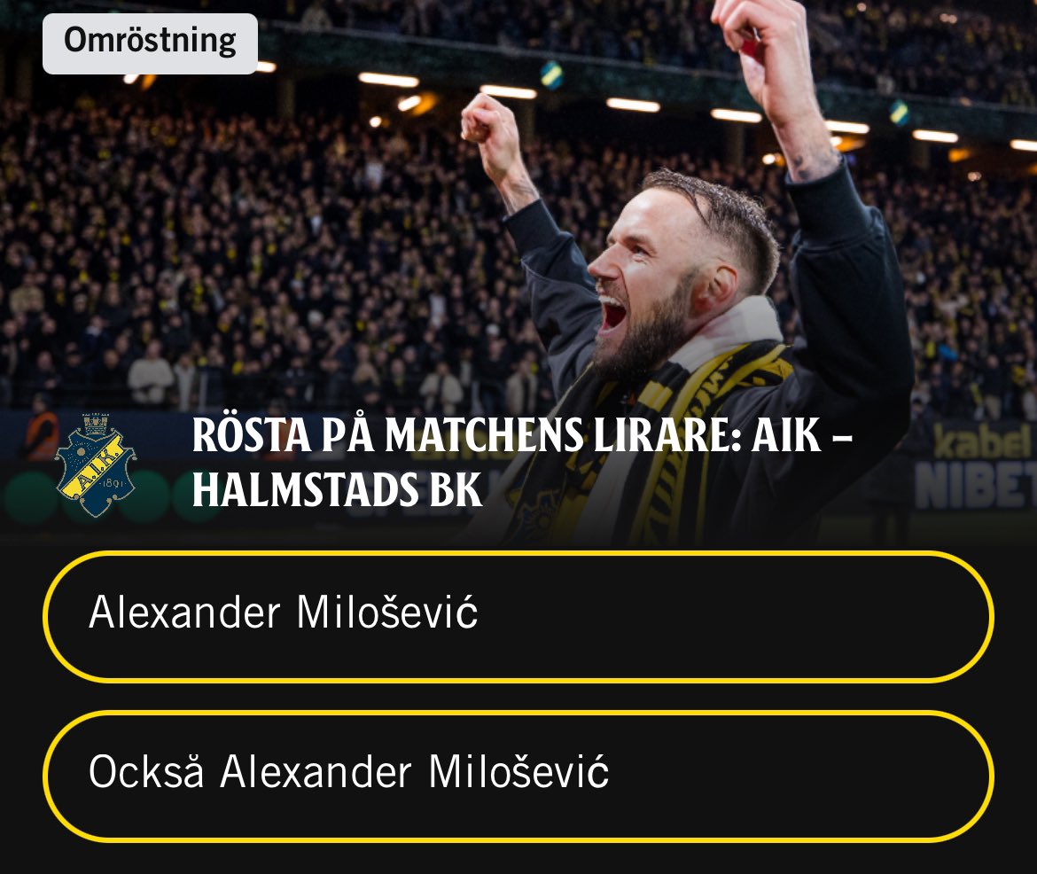 Haha <a href="/AIKfotboll/">AIK Fotboll</a> 😅