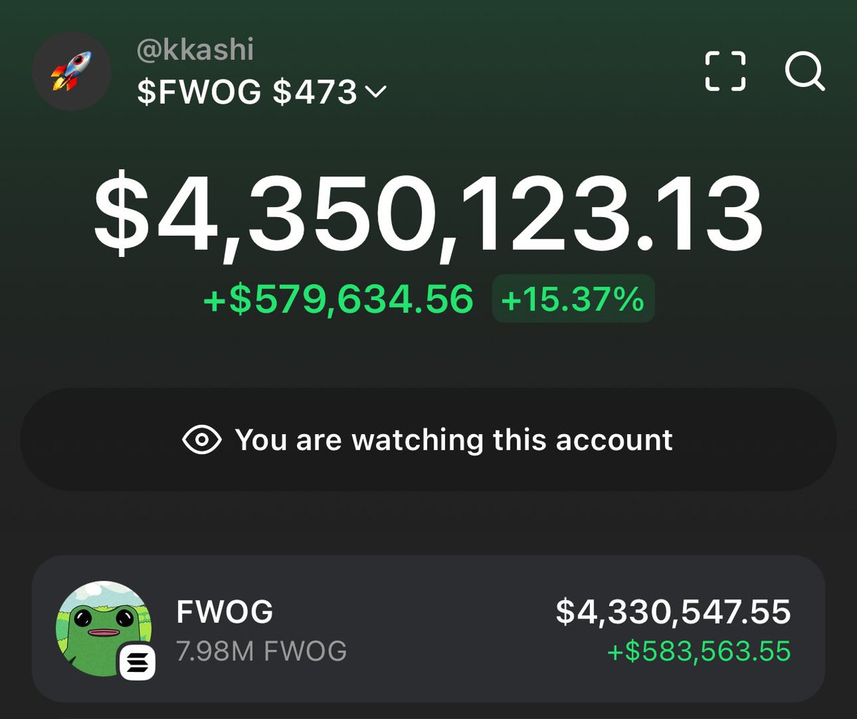 The guy that bought $473 $FWOG , now.