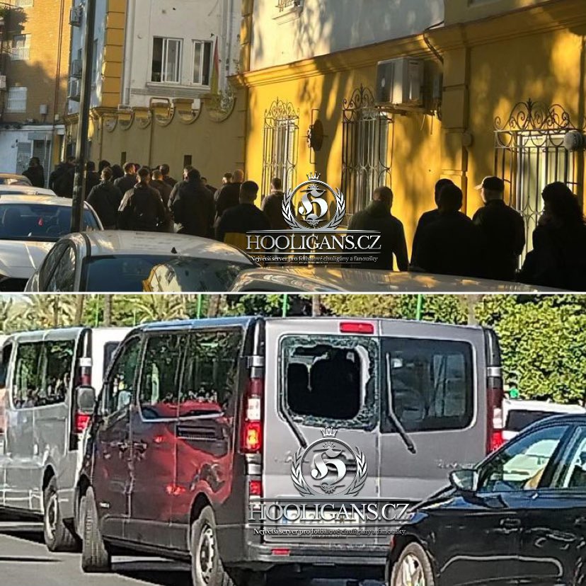10.11.2024🇪🇸Real Betis - Celta Vigo, Info SGS (Betis): This morning since 07:30 we have been waiting for the group of Celta troops, they showed up at 11 with the Acabs but when they were escorted in the procession in cars we attacked and they haven't even gotten out of the cars,