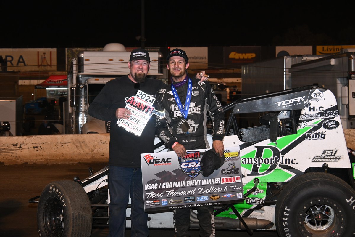 USAC_CRA's tweet photo. Last night at Perris Auto Speedway, #17 Ricky Lewis earned his third USAC/CRA victory of the year over Jake Swanson, David Gasper (from 10th), R.J. Johnson, and Kevin Thomas Jr. (from 16th). Photos by A.J. Johnson / P1 Racing Images. https://t.co/zffc4fHuiY