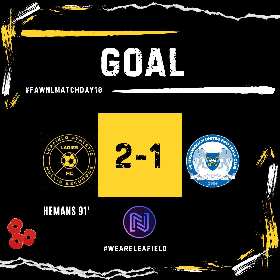 91' GGGOOOOOAAALLLLLLLL

Cowie drives down the right and crosses to find HEMANS who slots it in at the front post.

2-1!!!

<a href="/FAWNL/">FA Women's National League</a> | 🟡⚫️| 𝐖𝐞𝐀𝐫𝐞𝐋𝐞𝐚𝐟𝐢𝐞𝐥𝐝