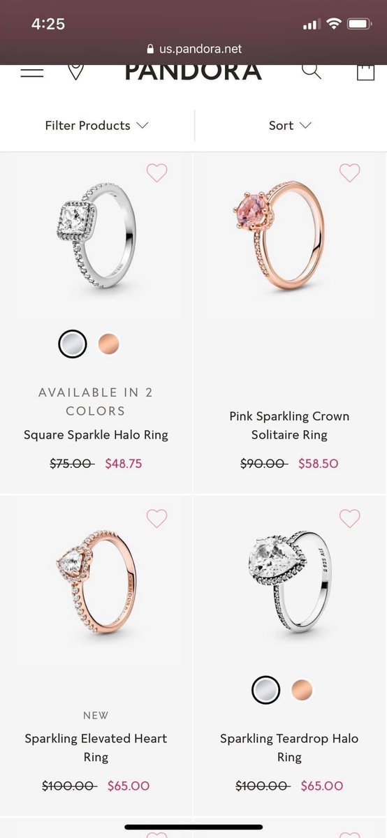 Pandora got a sale on promise rings 🥺 every friday of November .. &amp; they are sooo cute 😩